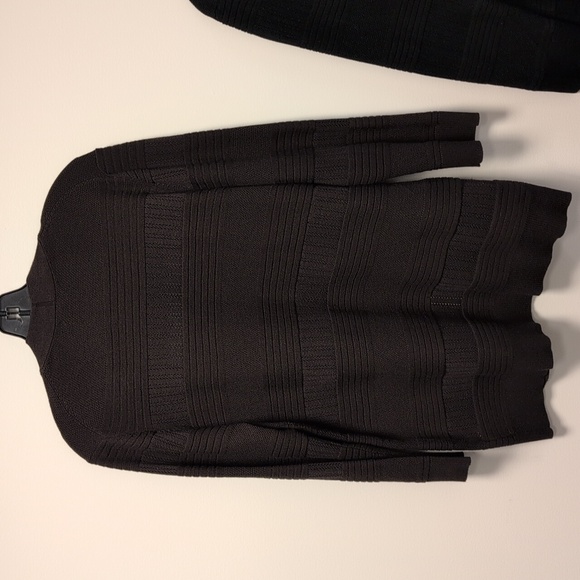 Cable & Gauge Set Of 2 Open Cardigan Sweaters Black and Brown XL - Picture 9 of 14